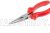 Длинногубцы, Standard, 160 мм, прямые шлифованные, пластмассовые рукоятки MATRIX